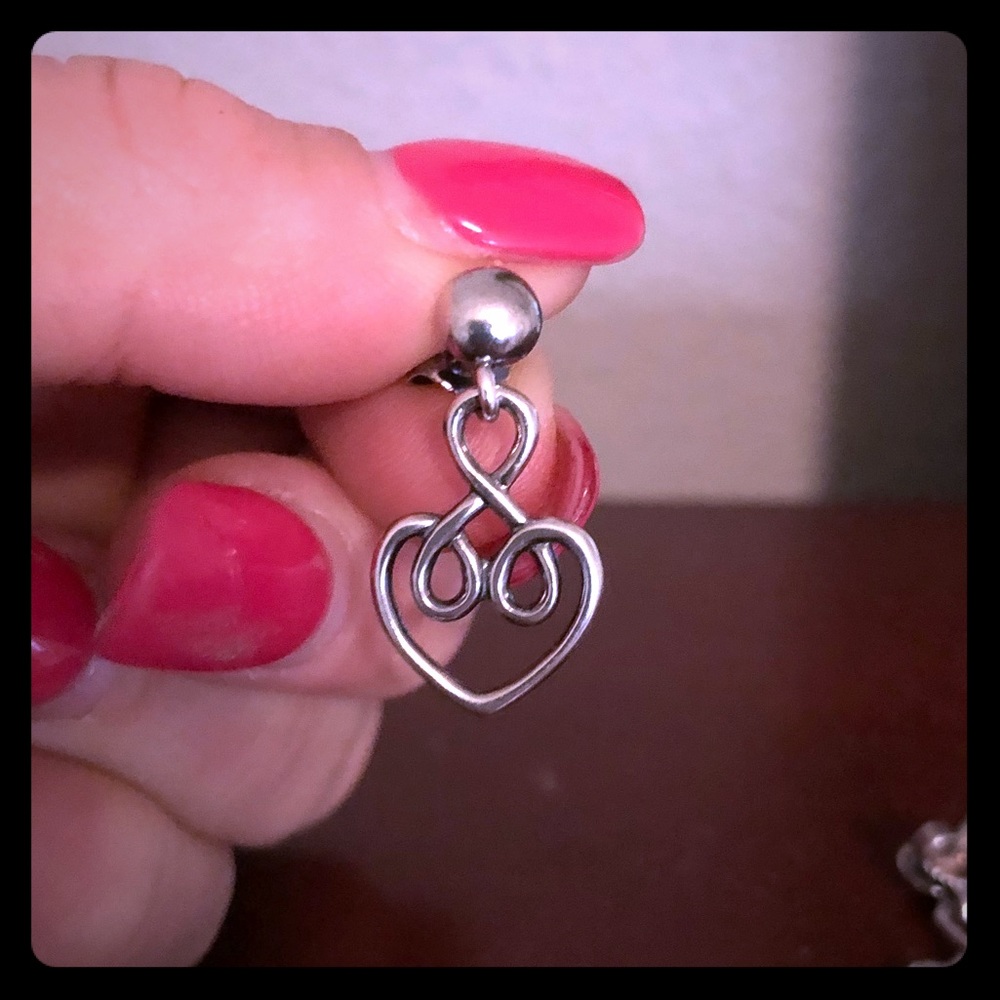 James Avery Retired Heart Earrings.  Like New!